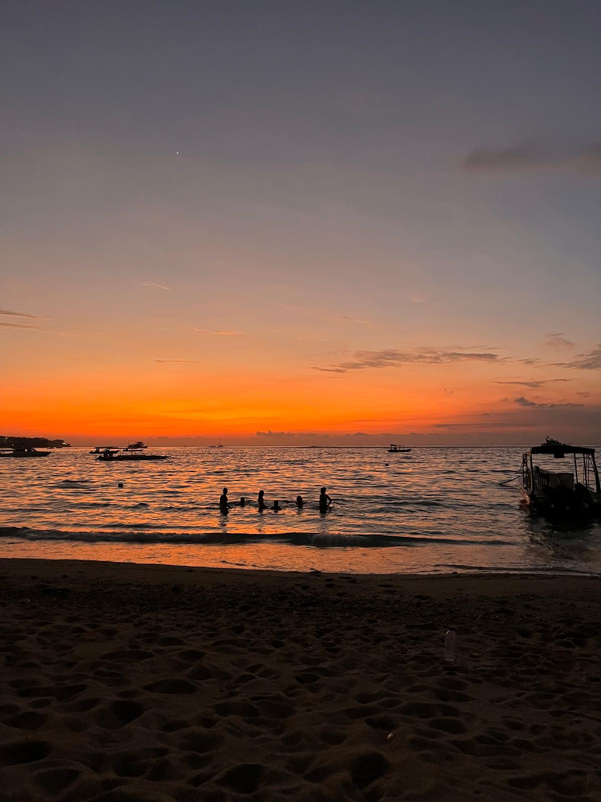 Balance, sunset, beach
